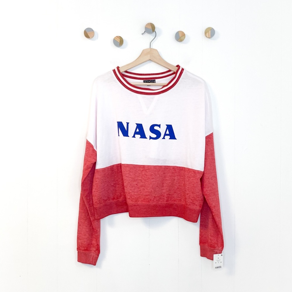 NWT Fifth Sun NASA Oversized Colorblock Top | XL